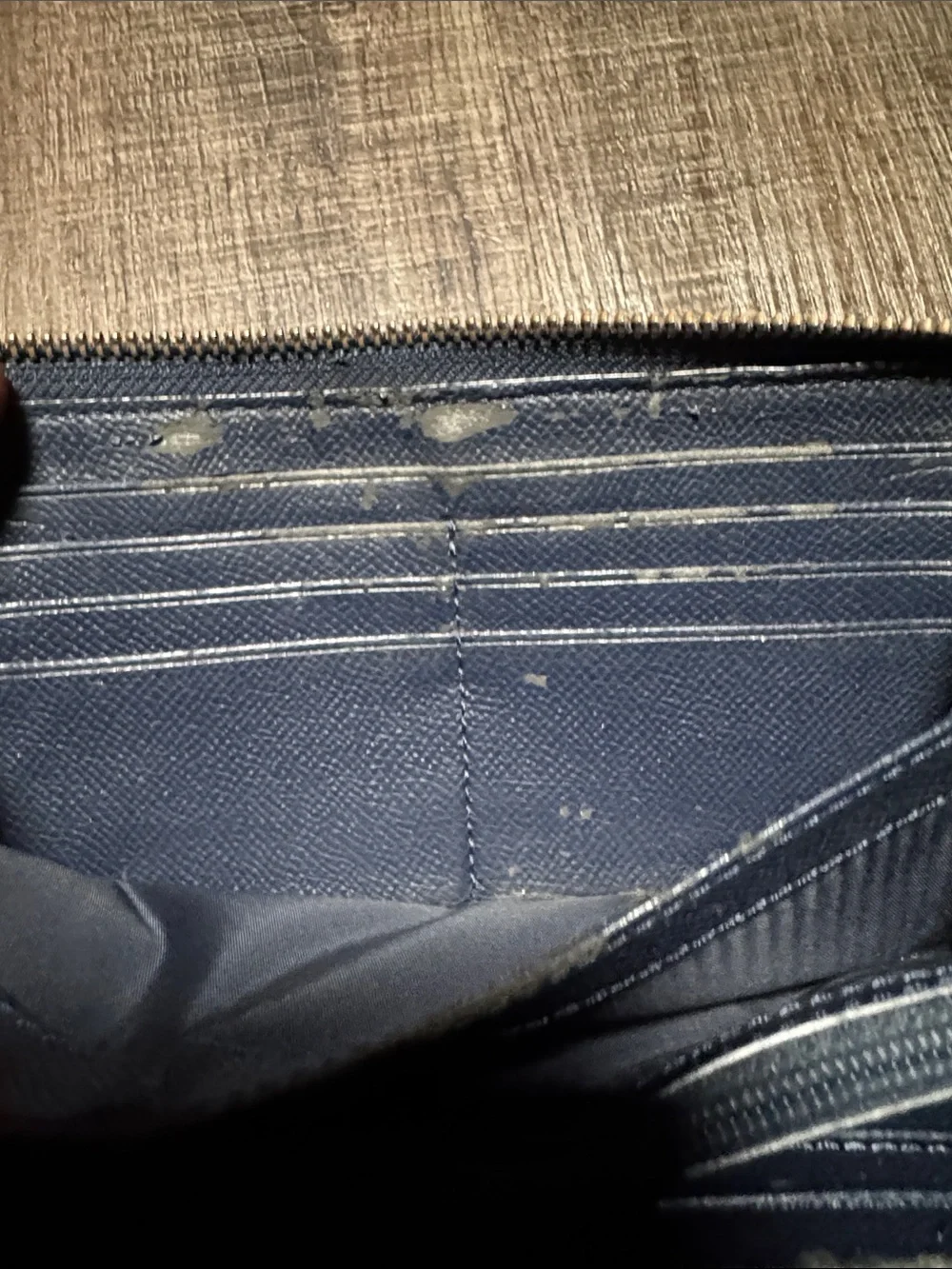Coach Quilted Denim and Navy Zip Wallet